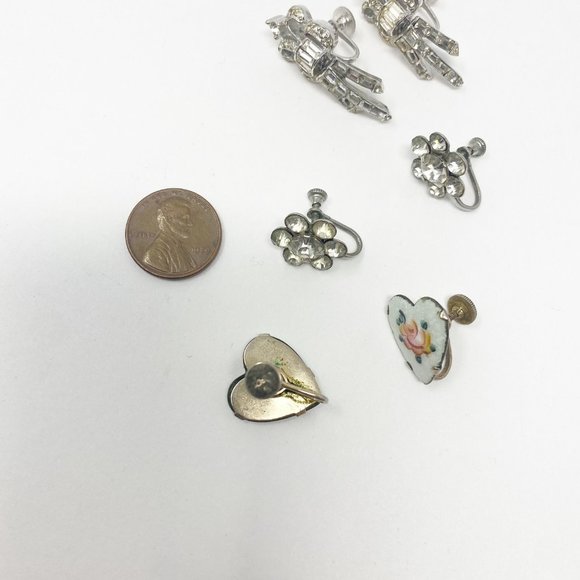452 Three vintage Coro screw-back earrings